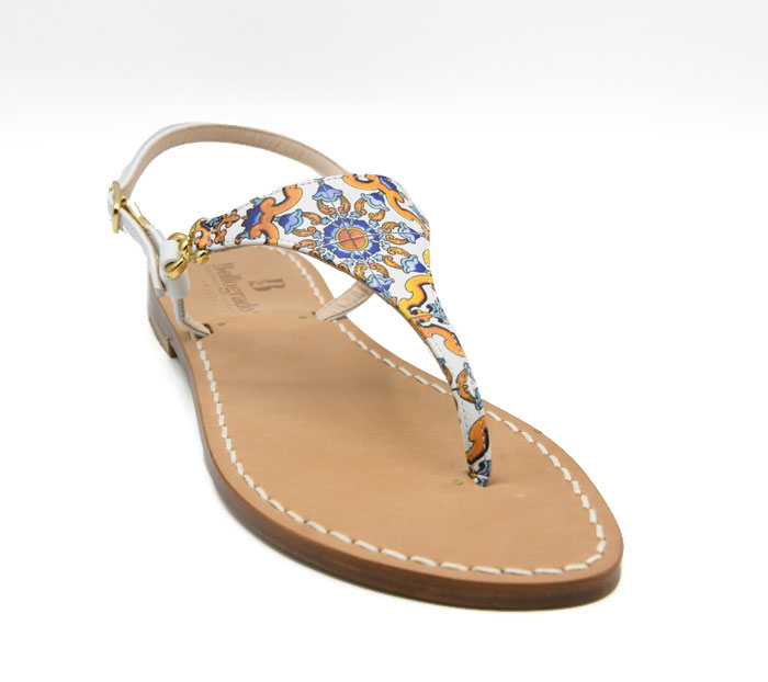 Triangolo Maiolica - Bellogrado Amalfi Sandals - Handmade sandals in ...