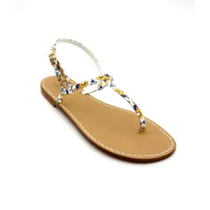 sandali classici - Caprese Pelle Maiolica vista laterale - sandalibellogrtodgrado