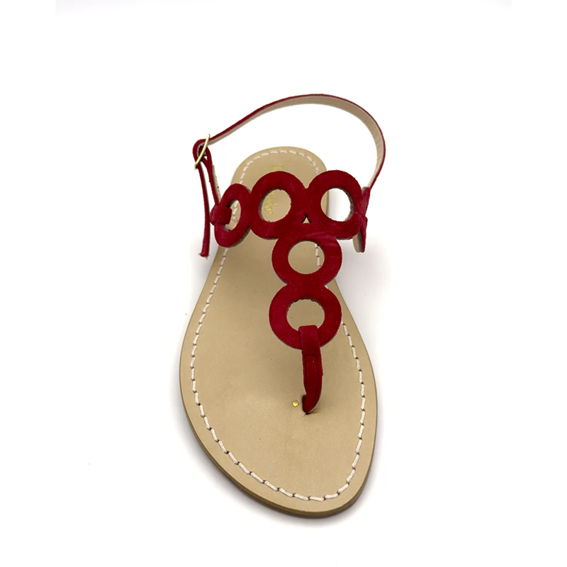 sandali classici - cerchi rosso -frontale-sandalibellogrtodgrado