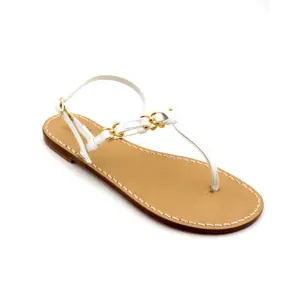 sandali classici - nodino Pelle Bianco - laterale-sandalibellogrtodgrado