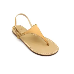 sandali classici - pelle cuoio - laterale-sandalibellogrado amalfi