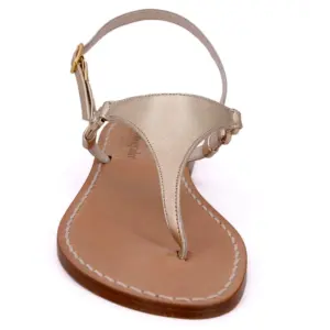 sandali classici - pelle platino-frontale-sandalibellogrtodgrado