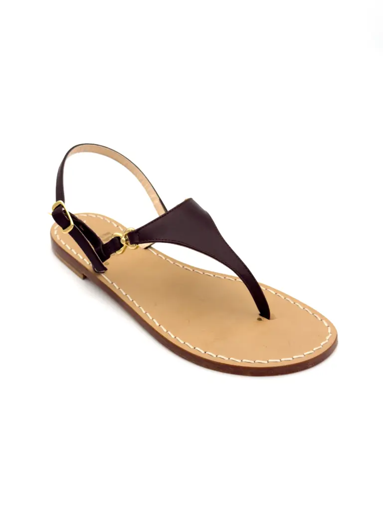 sandali classici - triangolo Pelle Testa di Moro laterale-sandalibellogrtodgrado