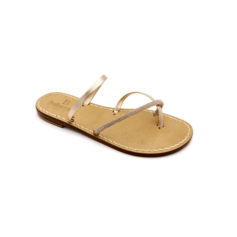 sandali ciabattine - dubai pelle ororosa laterale - sandalibellogrado