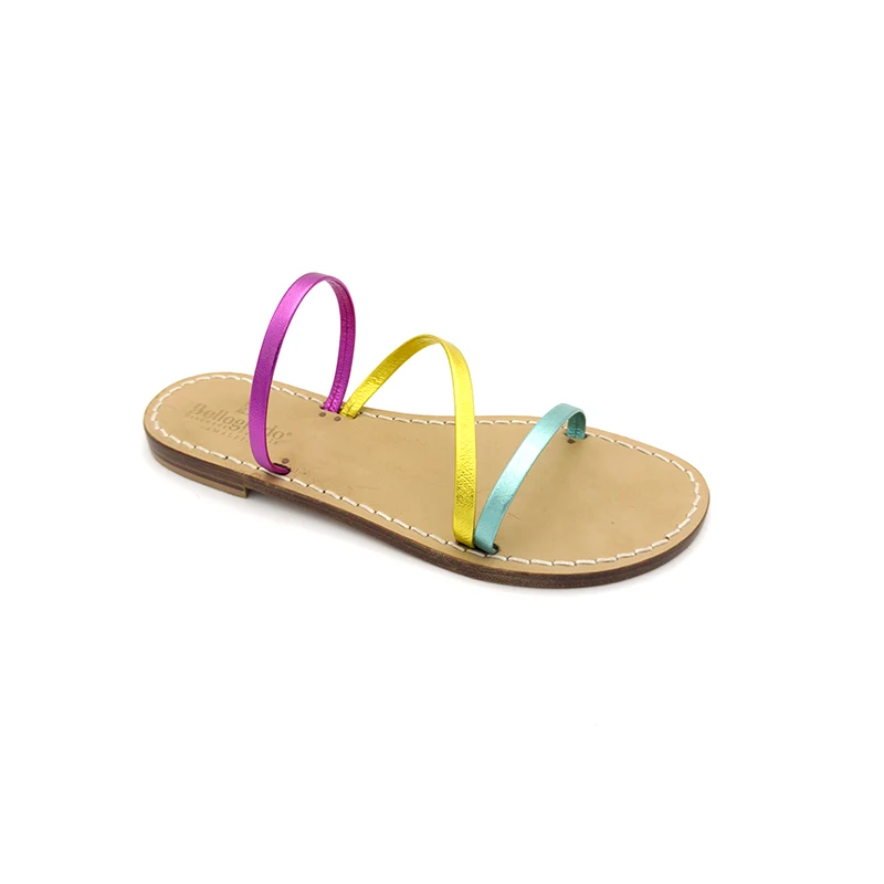 sandali ciabattine - singapore pelle multicolor laterale - sandalibellogrado
