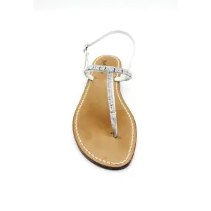 sandali gioiello atrani argento - frontale sandalibellogrado