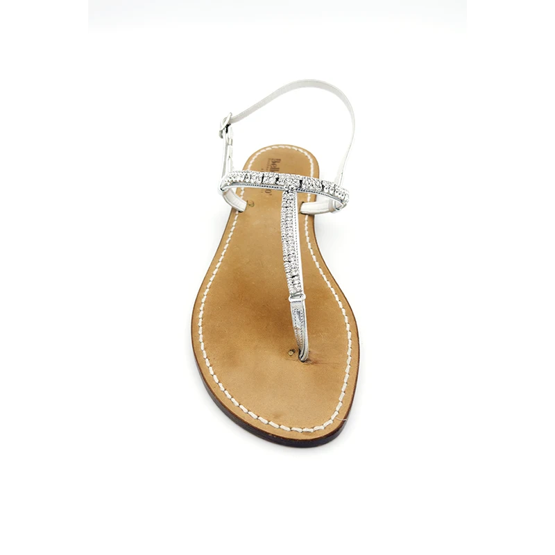 sandali gioiello atrani argento - frontale sandalibellogrado