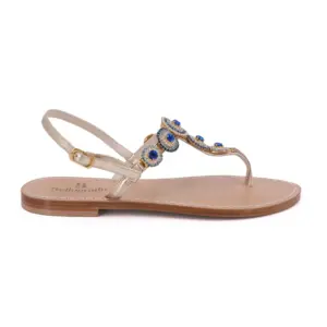 sandali gioiello capri - blu dxlaterale - Sandali Bellogrado Amalfi