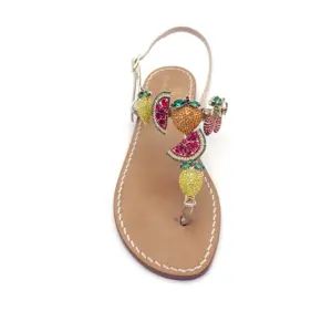 sandali gioiello frutta multicolor - frontale sandalibellogrado