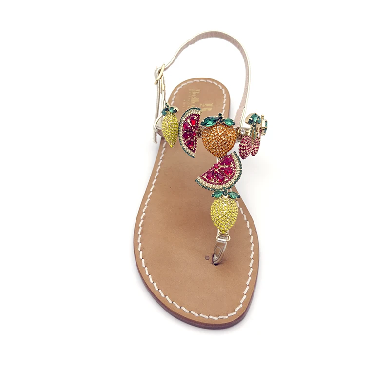 sandali gioiello frutta multicolor - frontale sandalibellogrado