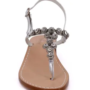 sandali gioiello positano - argento frontale- Sandali Bellogrado Amalfi