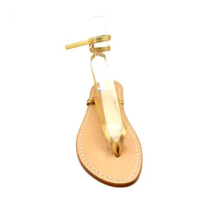 sandali schiava - afrodite pelle Oro frontale - sandalibellogrado