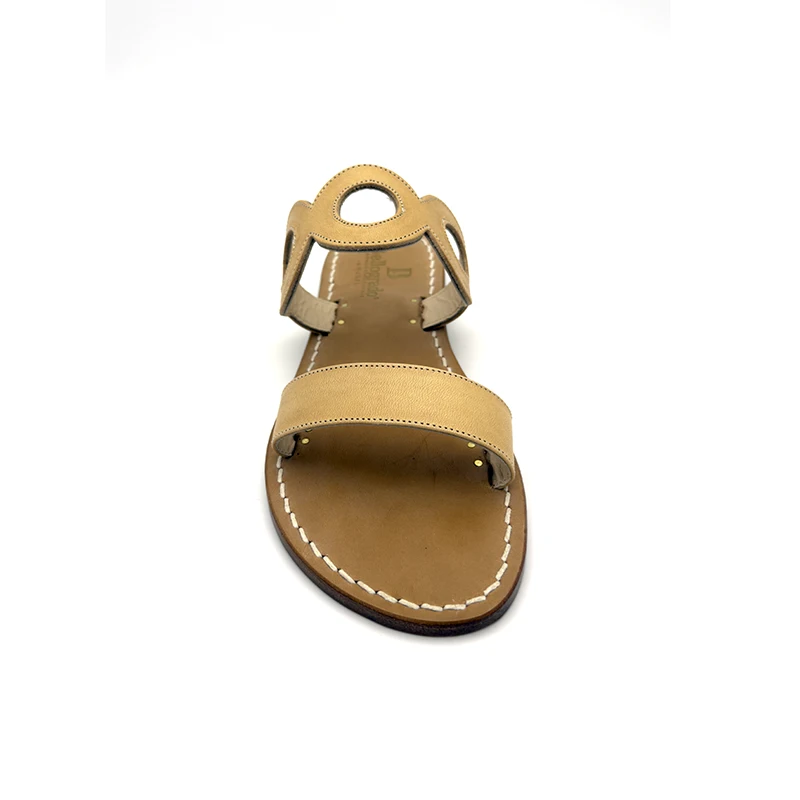 sandali doppia fascia - anni 70 - cuoio frontale - sandalibellogrado