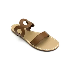 sandali doppia fascia - anni 70 - marrone laterale - sandalibellogrado